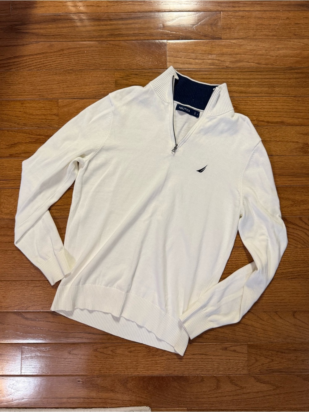 Mens Nautica Quarter Zip Sweater